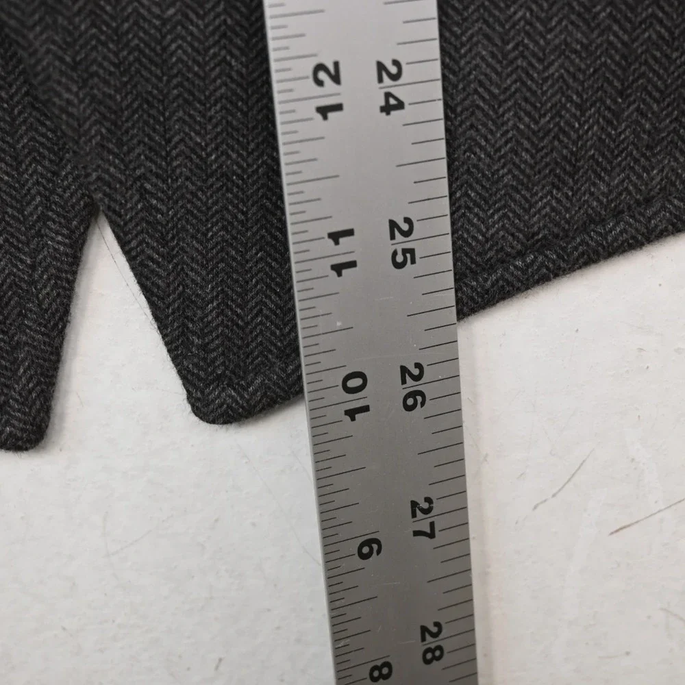 Banana Republic Gray Herringbone Cotton Flannel Wedding Prom Suit Waistcoat Vest